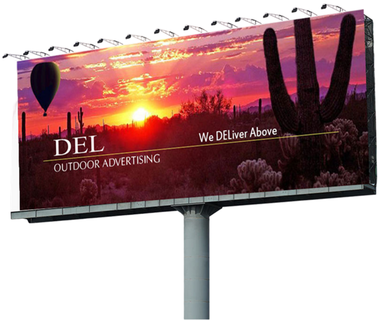 Del Outdoor Advertising billboard: We DELiver Above